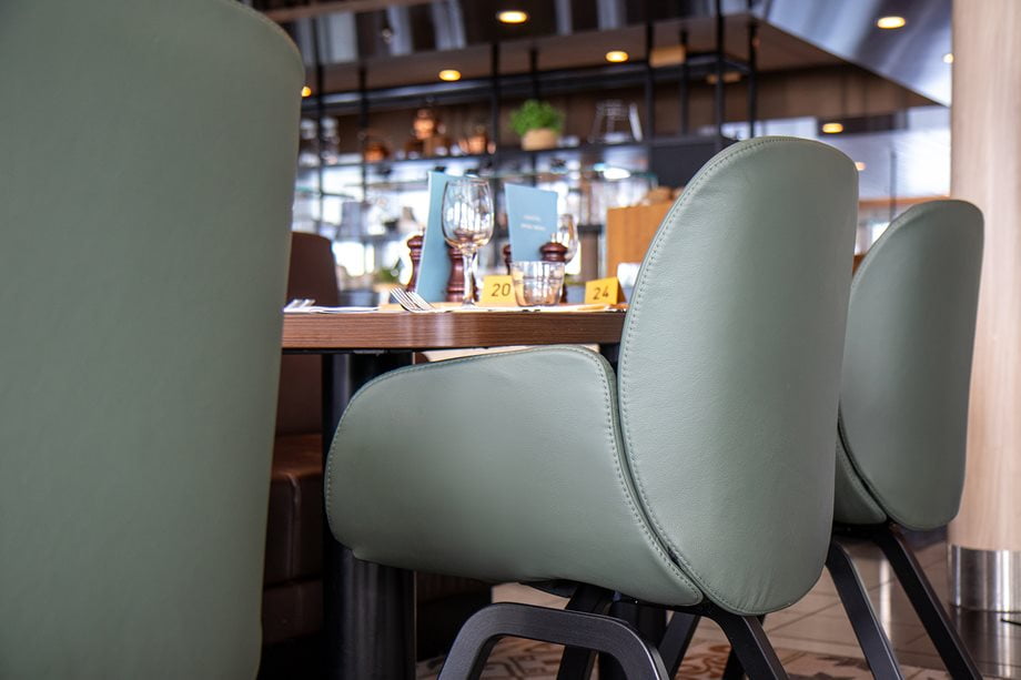 Stressless Bay dining chair onboard Hurtigruten