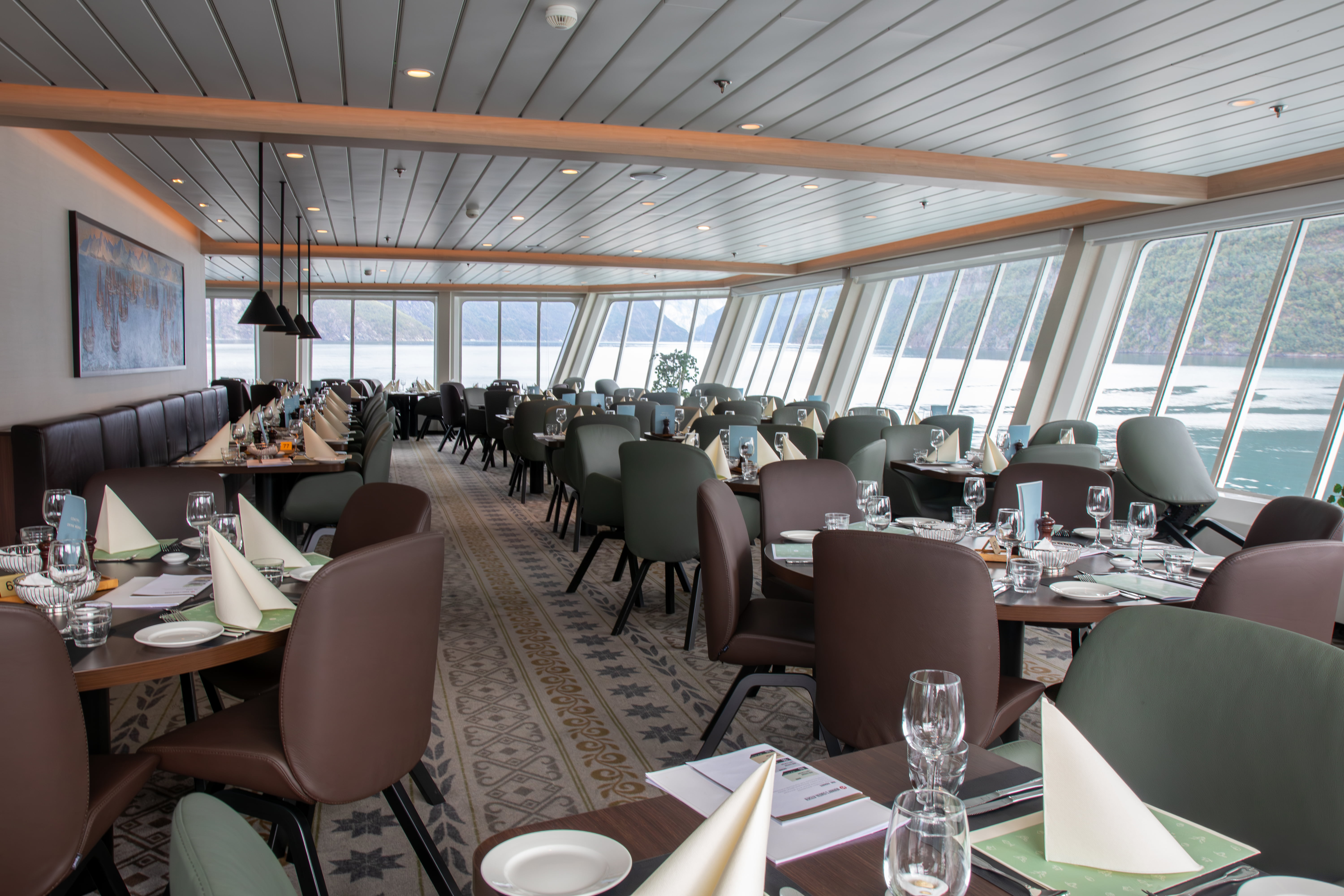 Stressless Bay dining chair onboard Hurtigruten